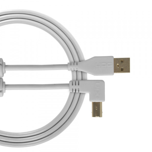 UDG Ultimate Audio Cable USB 2.0 A-B White Angled 1m по цене 1 130 ₽