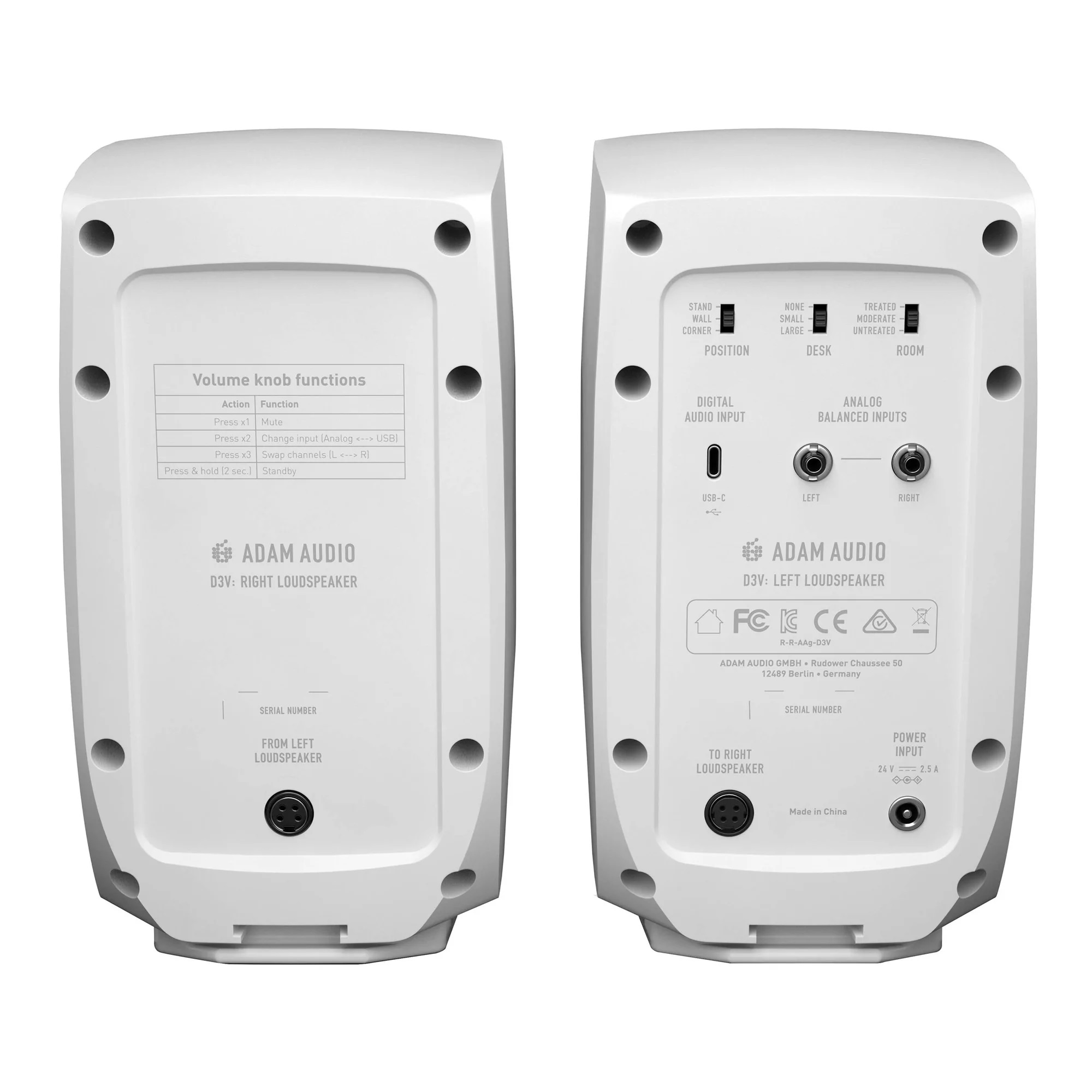 Adam Audio D3V White по цене 42 500 ₽