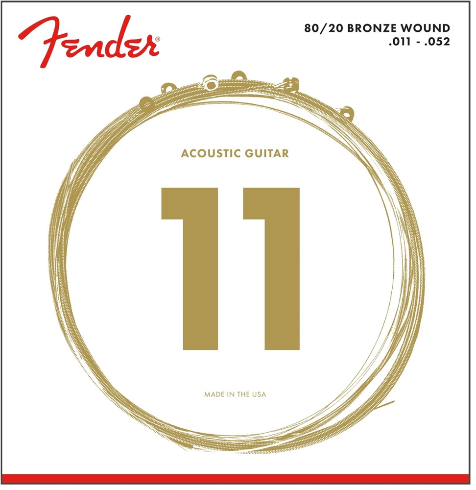 Fender Strings New Acoustic 70CL 80/20 Bronze 11-52 по цене 1&nbsp;120.00 ₽