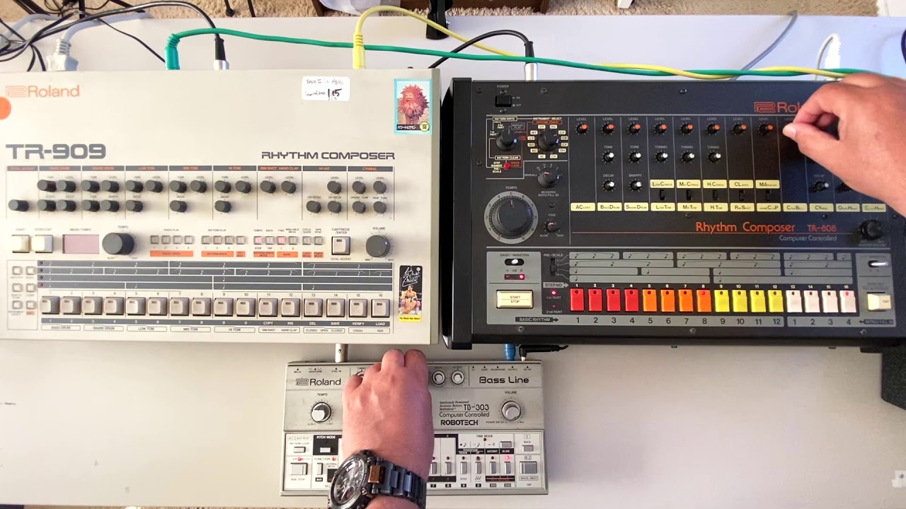 TR-808, TR-909, TB-303