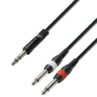 Adam Hall Cables K3 YVPP 0100 - Audio Cable 6.3 mm Jack stereo to 2 x 6.3 mm Jack mono 1 m по цене 440 ₽