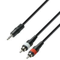 Adam Hall Cables K3 YWCC 0100 - Audio Cable 3.5 mm Jack stereo to 2 x RCA male 1 m по цене 450 ₽