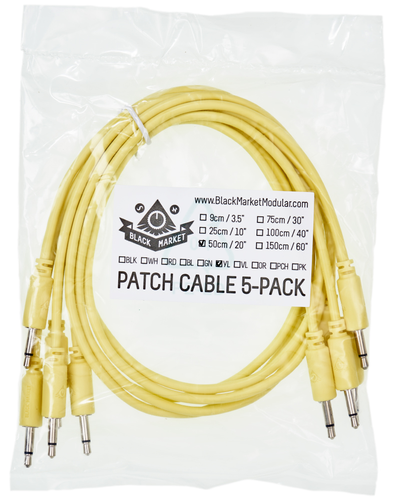 Black Market Modular patchcable 5-Pack 50 cm yellow по цене 1 320 ₽