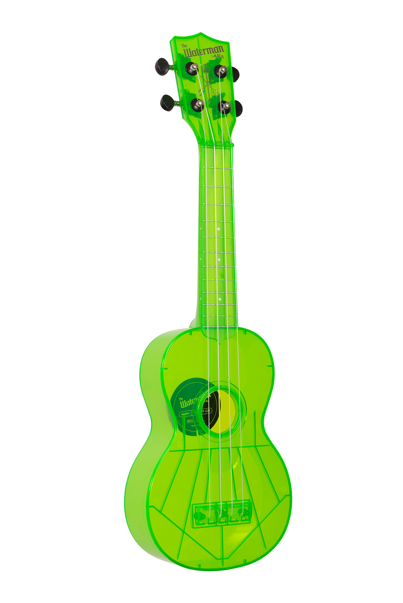 Waterman by Kala KA-SWF-GN Fluorescent Green Soprano Ukulele по цене 4 100 ₽