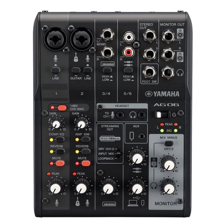 Yamaha AG06MK2 Black по цене 28 060 ₽
