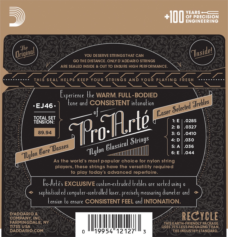 D'Addario EJ46 Pro-Arte Nylon Hard Tension по цене 1 040.00 ₽