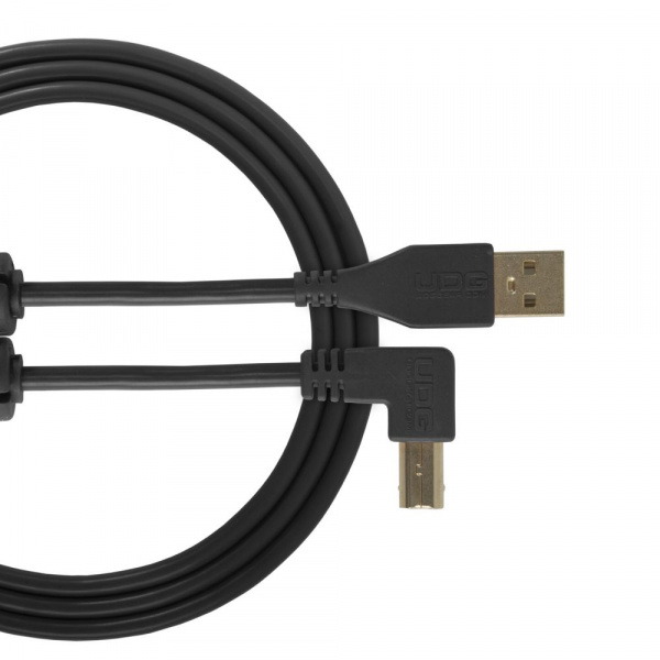 UDG Ultimate Audio Cable USB 2.0 A-B Black Angled 1m по цене 940 ₽