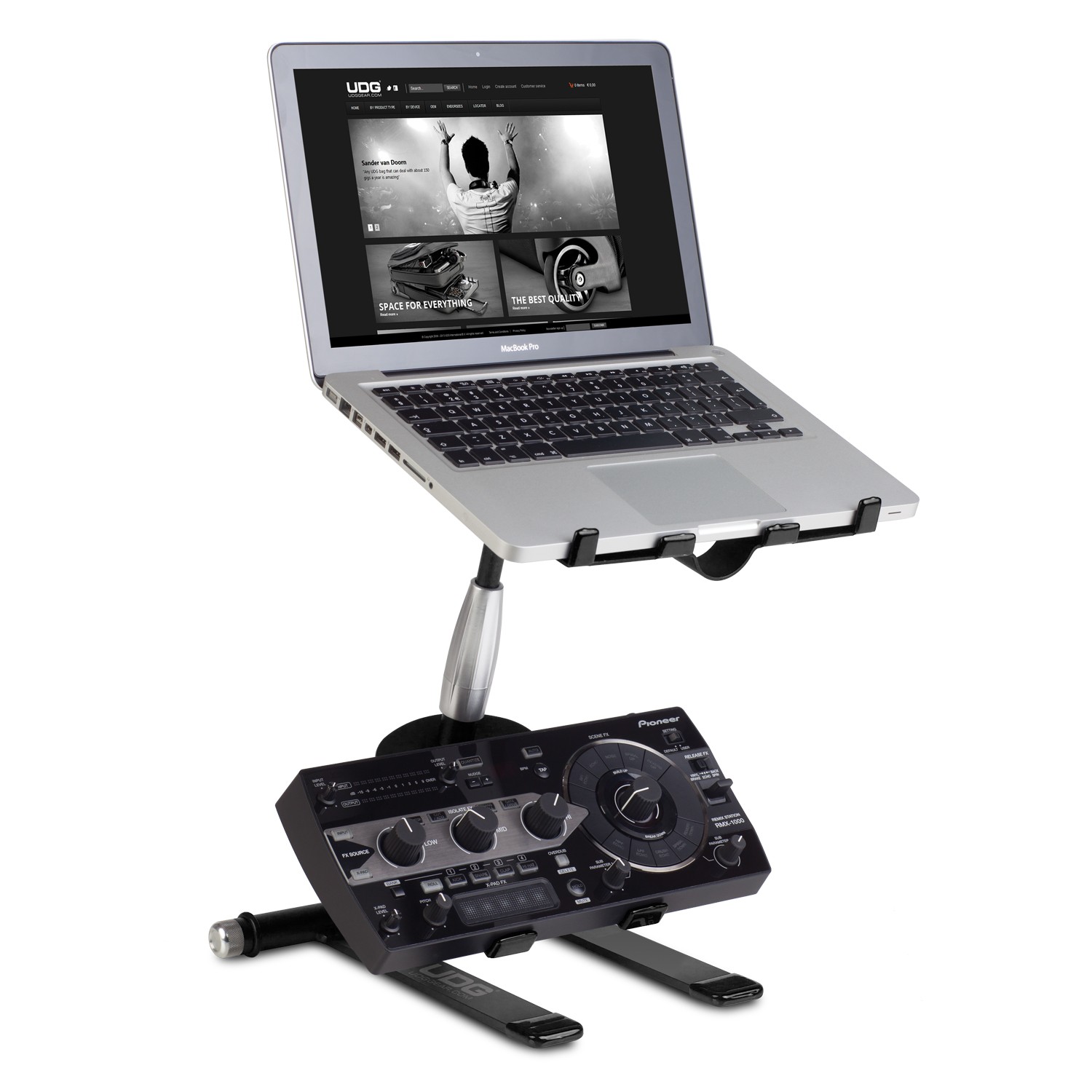 UDG Creator Laptop Controller Stand Aluminium Black по цене 15 590 ₽