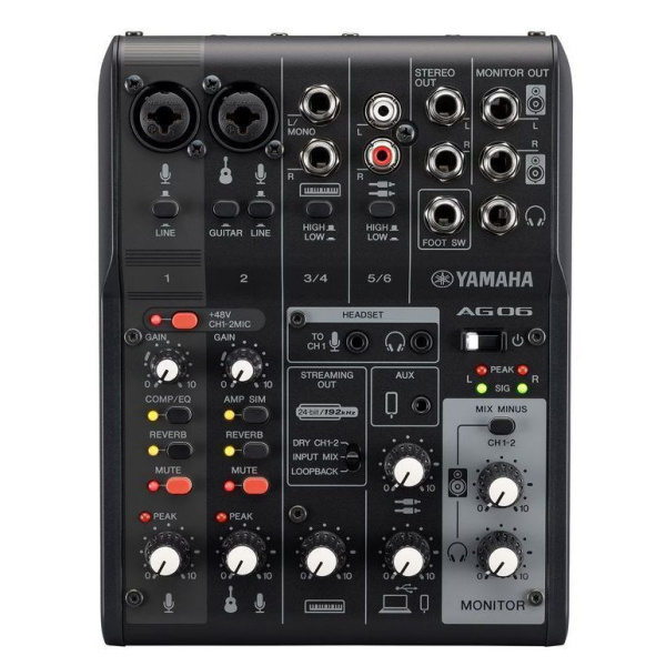 Yamaha AG06MK2 Black по цене 28 060 ₽